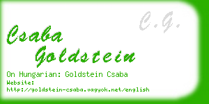 csaba goldstein business card